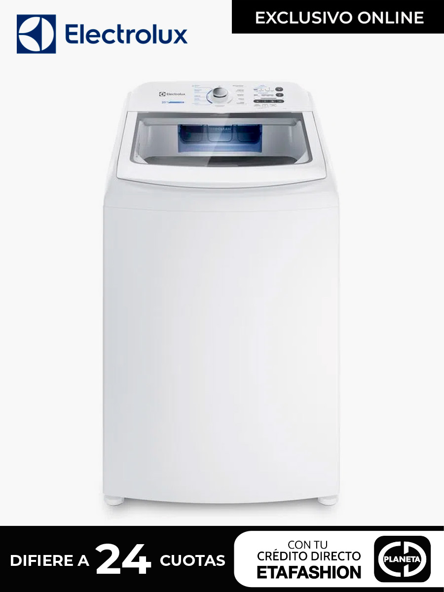 Lavadora Carga Superior Electrolux Essential Care Agitador 20Kg - Blanco